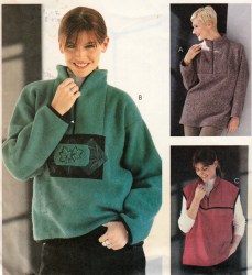 2875 MCCALLS MS EZ PULLOVER ZIPPY TOPS, VEST NANCY PATTERN 8-22 UNCUT